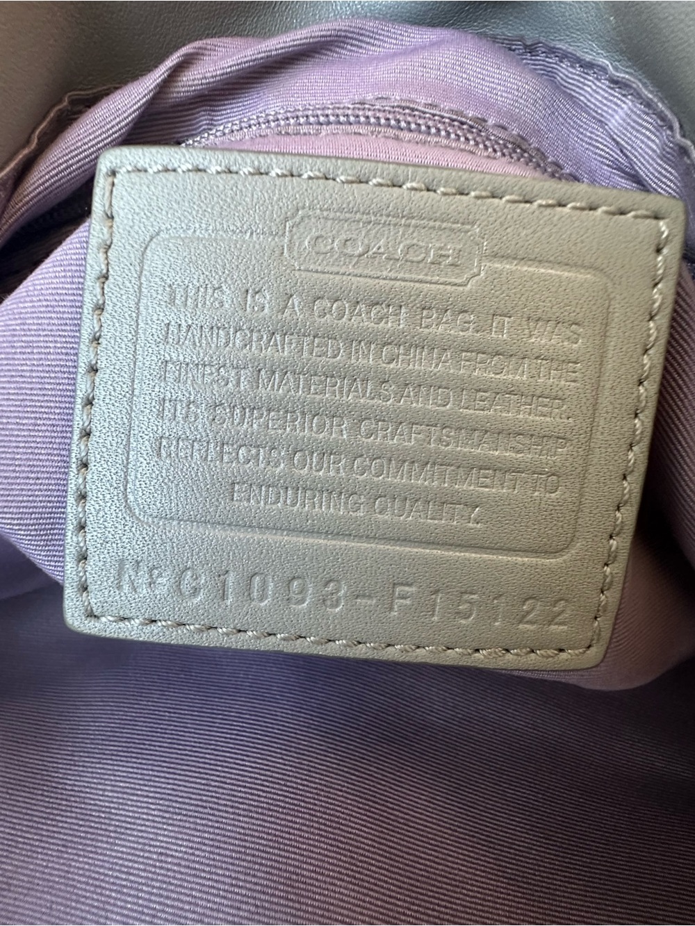 Coach Penelope Signature Sateen satchel in a grey and silver - Picture 9 of 11